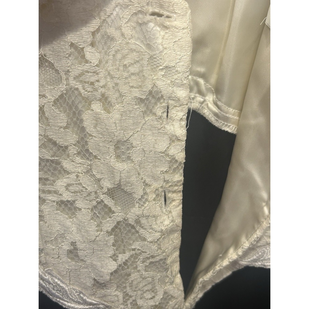 Scott McClintock Lace Formal Dress/Gown Vintage Size 12 Ivory Lace Coquette 80s - Picture 13 of 16